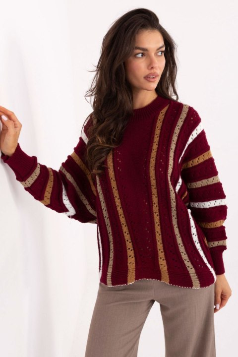 Sweter Damski Model IT-SW-93115.13 Bordo - Factory Price Factory Price