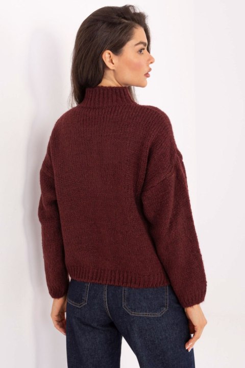 Sweter Damski Model MI-SW-WM218.02 Bordo - Italy Moda Italy Moda Sweter Damski Model MI-SW-WM218.02 Bordo - Italy Moda Italy Moda