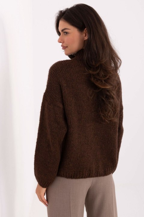 Sweter Damski Model MI-SW-WM218.02 Dark Brown - Italy Moda Italy Moda Sweter Damski Model MI-SW-WM218.02 Dark Brown - Italy Moda Italy Moda