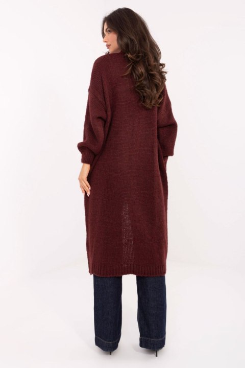 Sweter Kardigan Model MI-SW-WM6155.82 Bordo - Italy Moda Italy Moda Sweter Kardigan Model MI-SW-WM6155.82 Bordo - Italy Moda Italy Moda