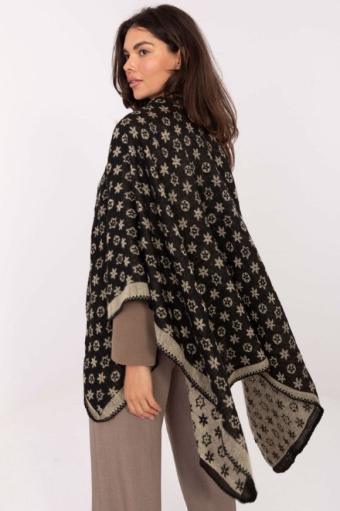 Sweter Poncho Model AT-PN-7661.89 Black/Beige - Factory Price Factory Price Sweter Poncho Model AT-PN-7661.89 Black/Beige - Factory Price Factory Price