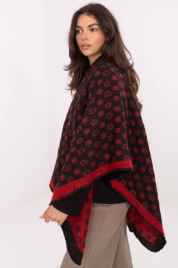 Sweter Ponczo Model AT-PN-7661.89 Black/Red - Factory Price Factory Price