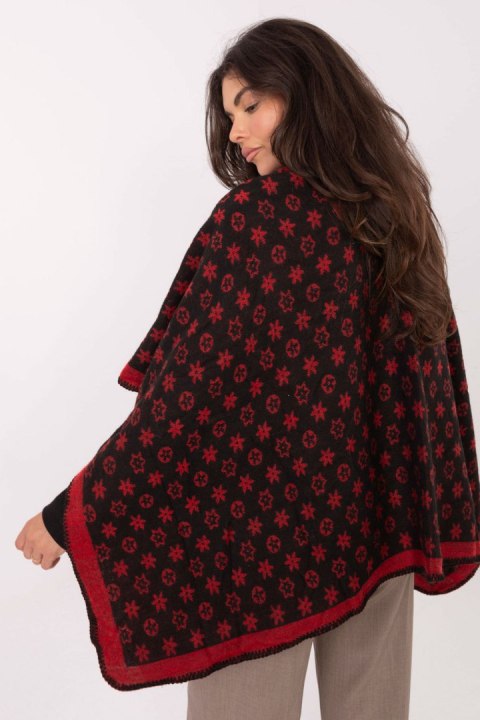 Sweter Ponczo Model AT-PN-7661.89 Black/Red - Factory Price Factory Price Sweter Ponczo Model AT-PN-7661.89 Black/Red - Factory Price Factory Price