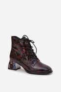 Botki Model Artiker 57C0130 Bordo - Step in style Step in style