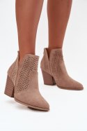 Botki Model S.Barski HY51-060 Beige - Step in style Step in style