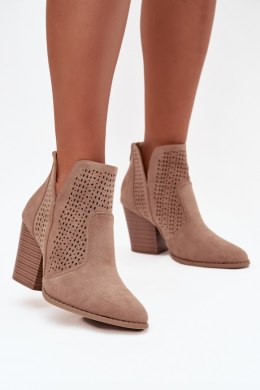 Botki Model S.Barski HY51-060 Beige - Step in style Step in style