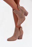 Botki Model S.Barski HY51-060 Beige - Step in style Step in style