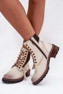Botki Model Vinceza 58559 Beige - Step in style Step in style