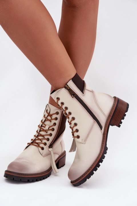 Botki Model Vinceza 58559 Beige - Step in style Step in style