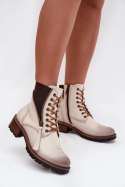 Botki Model Vinceza 58559 Beige - Step in style Step in style