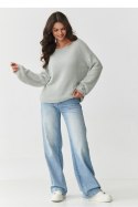 Sweter Damski Model S171 Light Grey - Makadamia Makadamia