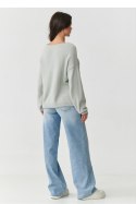 Sweter Damski Model S171 Light Grey - Makadamia Makadamia
