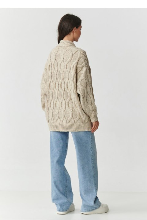 Sweter Kardigan Model S163 Beige Melange - Makadamia Makadamia Sweter Kardigan Model S163 Beige Melange - Makadamia Makadamia