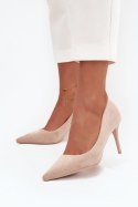 Szpilki Model Elvessa LE141P Beige - Step in style Step in style
