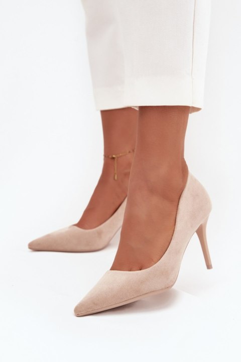 Szpilki Model Elvessa LE141P Beige - Step in style Step in style