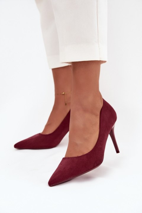 Szpilki Model Elvessa LE141P Bordo - Step in style Step in style Szpilki Model Elvessa LE141P Bordo - Step in style Step in style