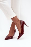 Szpilki Model Jadira LE139P Bordo Lakier - Step in style Step in style
