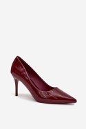 Szpilki Model Jadira LE139P Bordo Lakier - Step in style Step in style