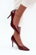 Szpilki Model Jadira LE139P Bordo Lakier - Step in style Step in style