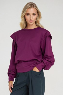 Bluza z wysokimi ściągaczami BL10 Purpura - Nife Nife