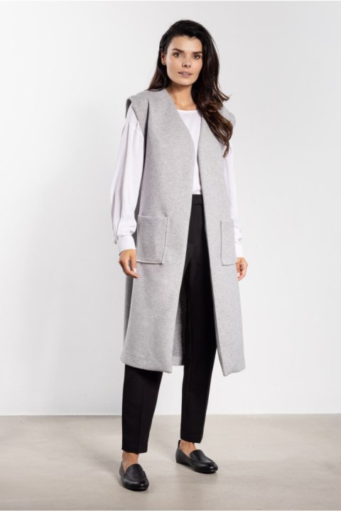 Kamizelka Damska Model A753 Grey - awama Awama Kamizelka Damska Model A753 Grey - awama Awama