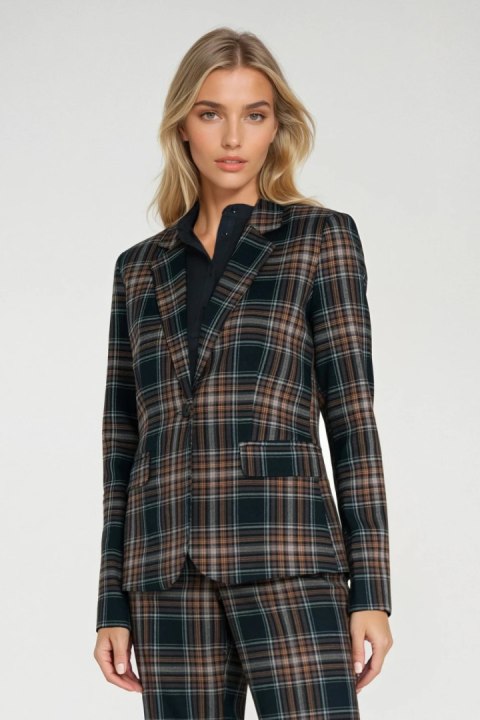 Klasyczny żakiet w granatową kratkę Z87 Navy - Nife Nife