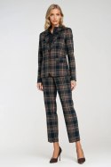 Klasyczny żakiet w granatową kratkę Z87 Navy - Nife Nife
