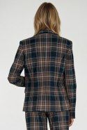 Klasyczny żakiet w granatową kratkę Z87 Navy - Nife Nife