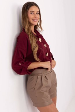Koszula Damska Model MI-KS-4192.34 Bordo - Rue Paris Rue Paris