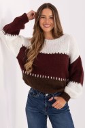 Sweter Damski Model MI-SW-3181.22 Bordo - Rue Paris Rue Paris