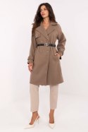 Płaszcz Damski Model IT-PL-FL5712.84 Dark Beige - Rue Paris Rue Paris