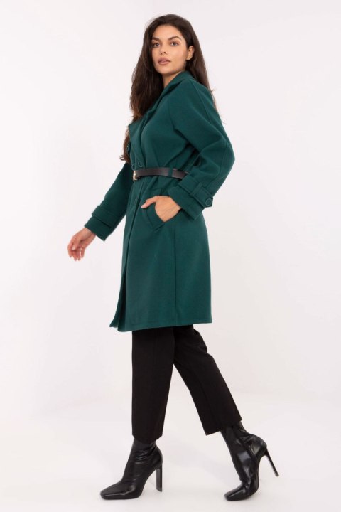Płaszcz Damski Model IT-PL-FL5712.84 Dark Green - Rue Paris Rue Paris