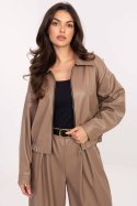 Kurtka Damska Model IT-KR-FL9707.34 Dark Beige - Rue Paris Rue Paris