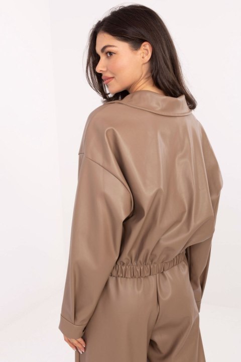 Kurtka Damska Model IT-KR-FL9707.34 Dark Beige - Rue Paris Rue Paris