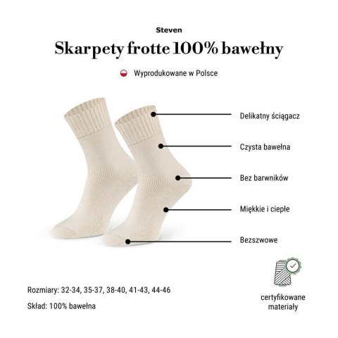 SKARPETY DAMSKIE FROTTE 199 NATURALNE 100 % BAWEŁNA STEVEN
