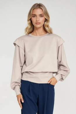 Bluza z wysokimi ściągaczami BL10 Beige - Nife Nife