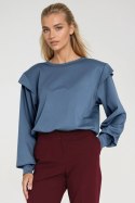 Bluza z wysokimi ściągaczami BL10 Cobalt - Nife Nife