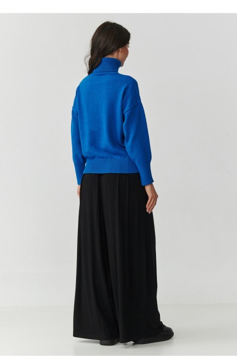 Golf Damski Model S165 Blue Jeans - Makadamia Makadamia