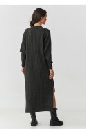 Sukienka Model S161 Grafit Melange - Makadamia Makadamia
