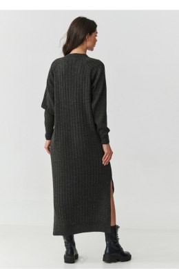 Sukienka Model S161 Grafit Melange - Makadamia Makadamia