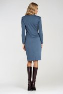 Sukienka z kopertowym dekoltem S276 Cobalt - Nife Nife