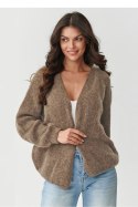 Sweter Kardigan Model S170 Tabacco - Makadamia Makadamia