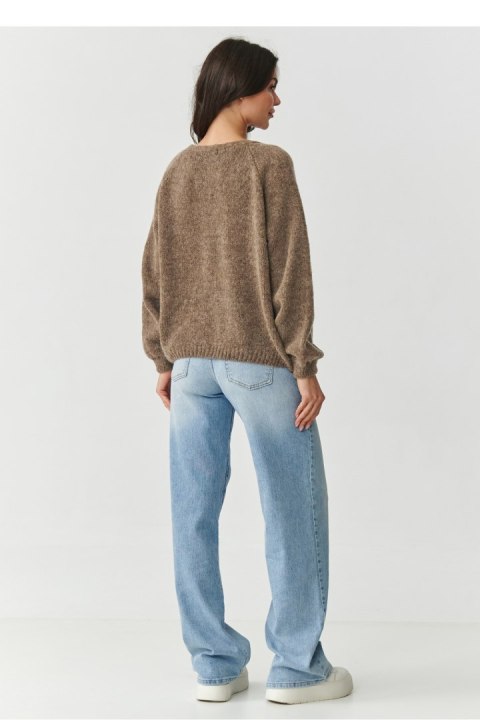 Sweter Kardigan Model S170 Tabacco - Makadamia Makadamia