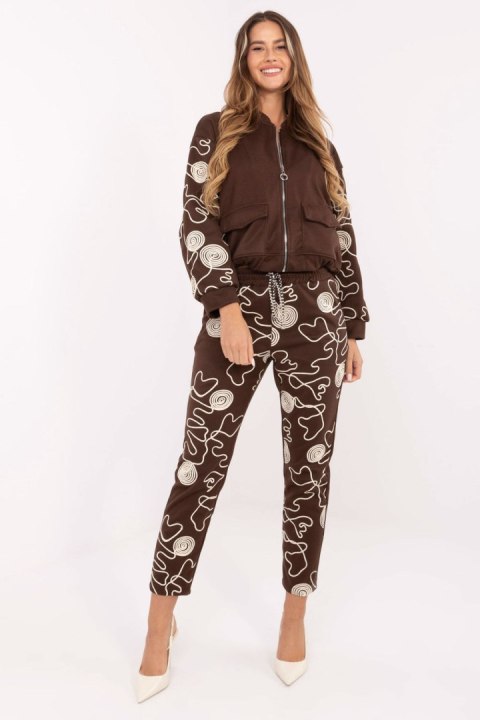 Spodnie Komplet Model IT-KMPL-21736.02P Brown - Italy Moda Italy Moda