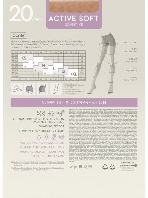 RAJSTOPY ACTIVE SOFT 20 DEN R.5 CONTE