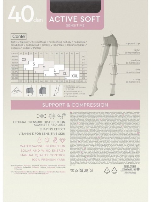 RAJSTOPY ACTIVE SOFT 40 DEN R.2-4 CONTE