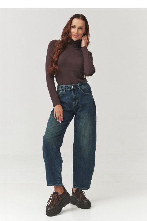 Spodnie Jeansy Damskie Model C13 Dark Jeans - Makadamia Makadamia
