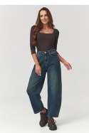 Spodnie Jeansy Damskie Model C13 Dark Jeans - Makadamia Makadamia