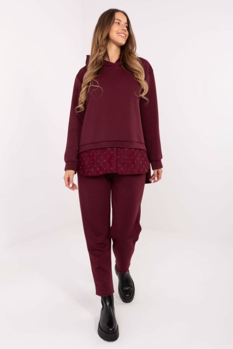 Spodnie Komplet Model IT-KMPL-9860.61 Bordo - Italy Moda Italy Moda