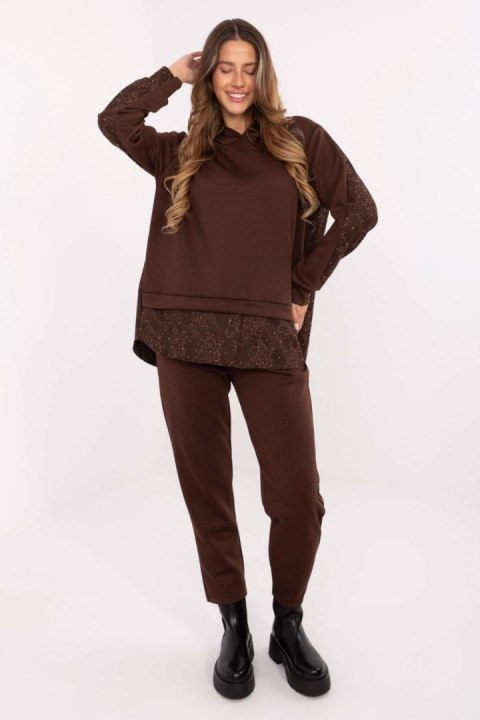 Spodnie Komplet Model IT-KMPL-9860.61 Dark Brown - Italy Moda Italy Moda